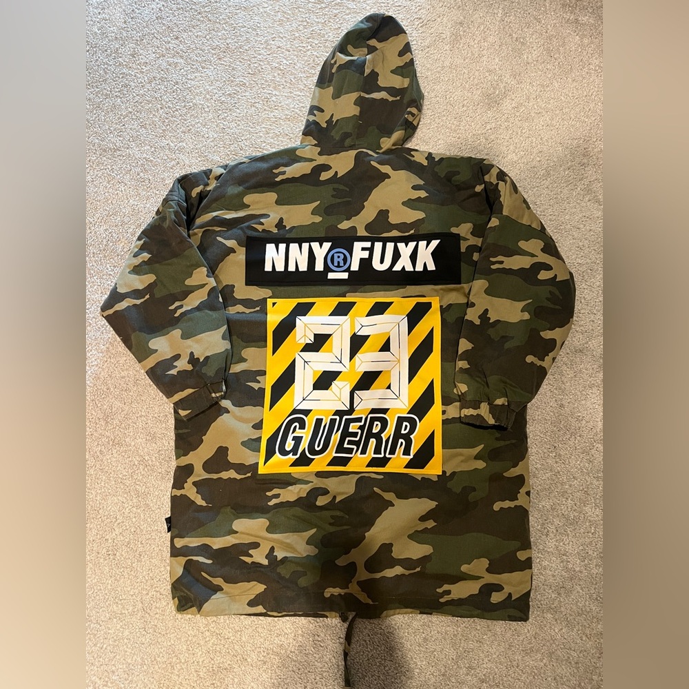 Camouflage Hooded Utility Jacket